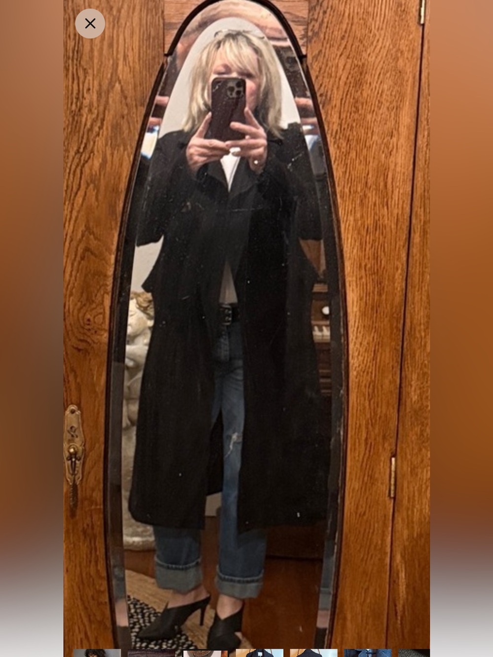 3.1 Phillip Lim Black Wool Coat Long Designer Minimalist Coat Sz 4